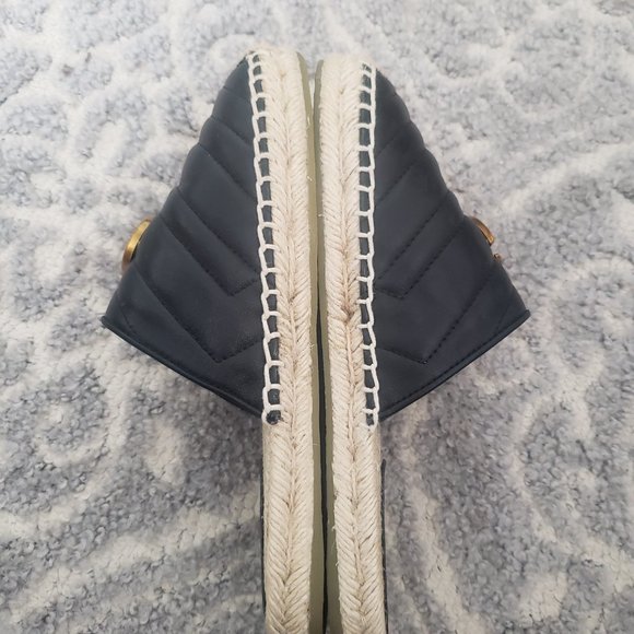 Gucci Marmot Espadrilles size 41 Like US size 9.5 Authentic Black and Go… - Picture 5 of 11